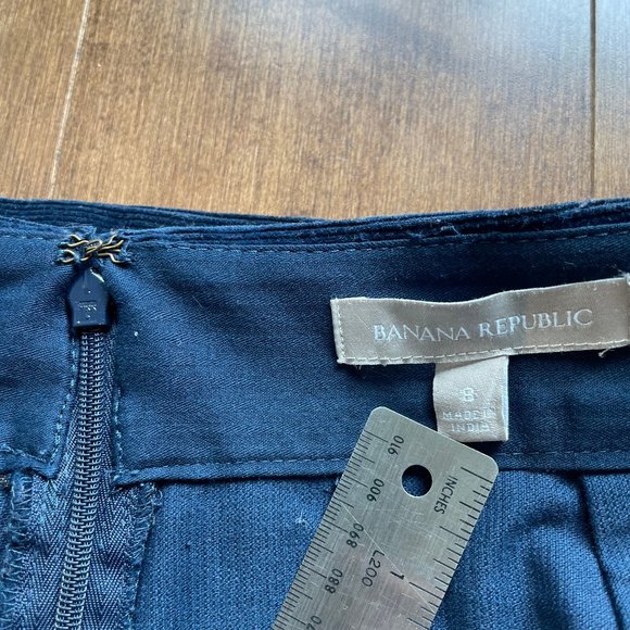 Blue Cord Short Skirt 90s Hip Side Button Pockets - Picture 3 of 9